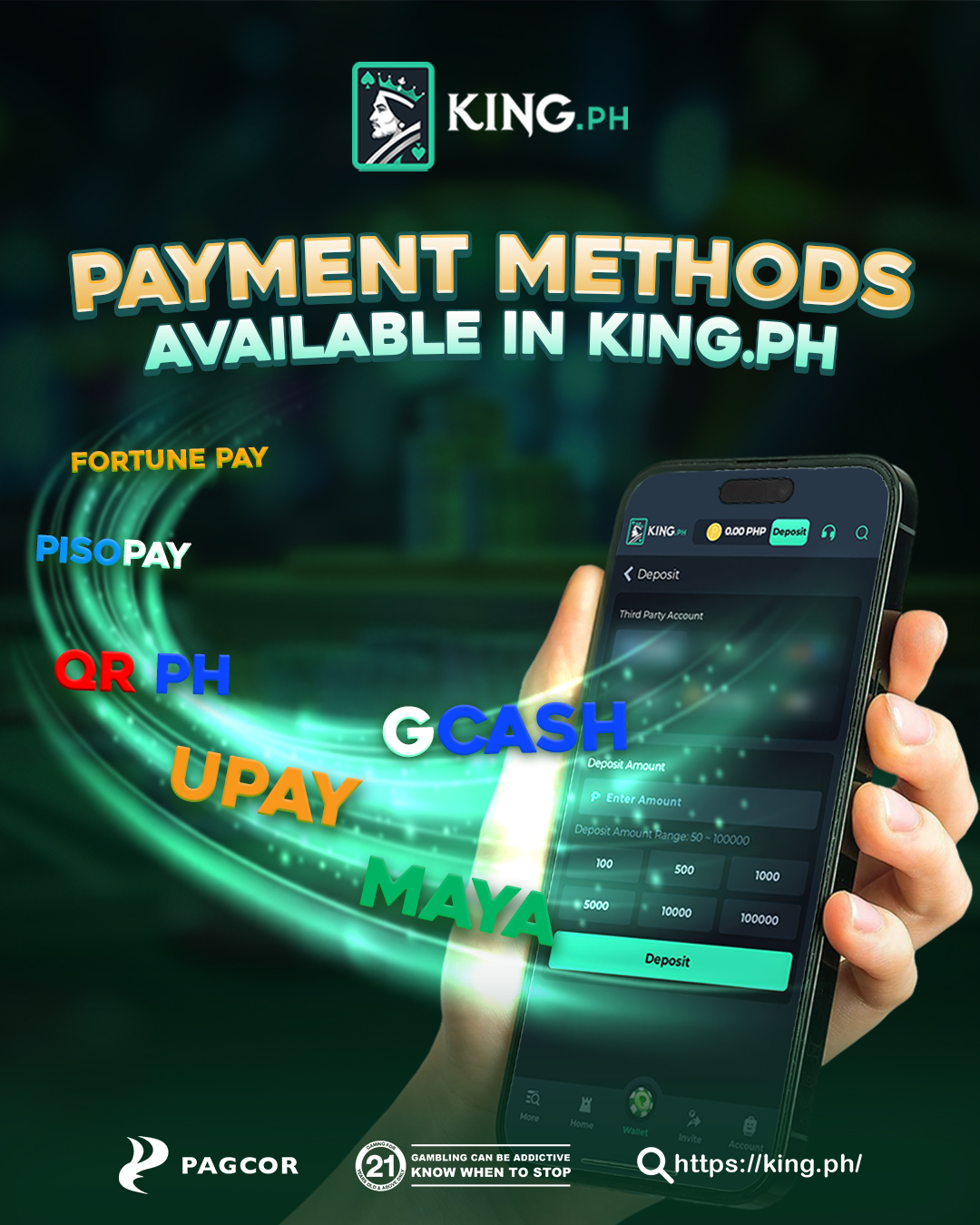 king ph online casino payment methods